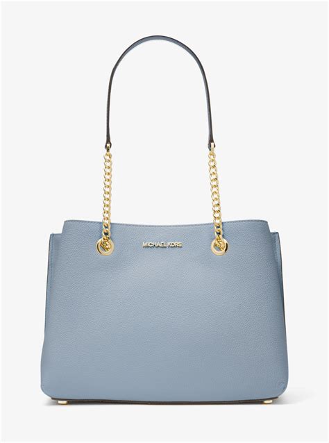 michael michael kors teagan large pebbled leather shoulder bag|Michael Kors flat shoulder handbags.